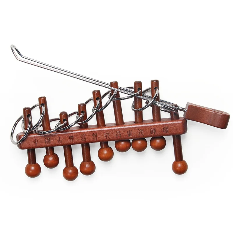 

Classic Wooden Nine China Classical Adult Children'S Educational Toy Looping-off Nine Chain