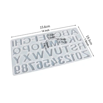 

Crystal Epoxy Resin Mold Alphabet Letter Number Pendant Casting Silicone Mould