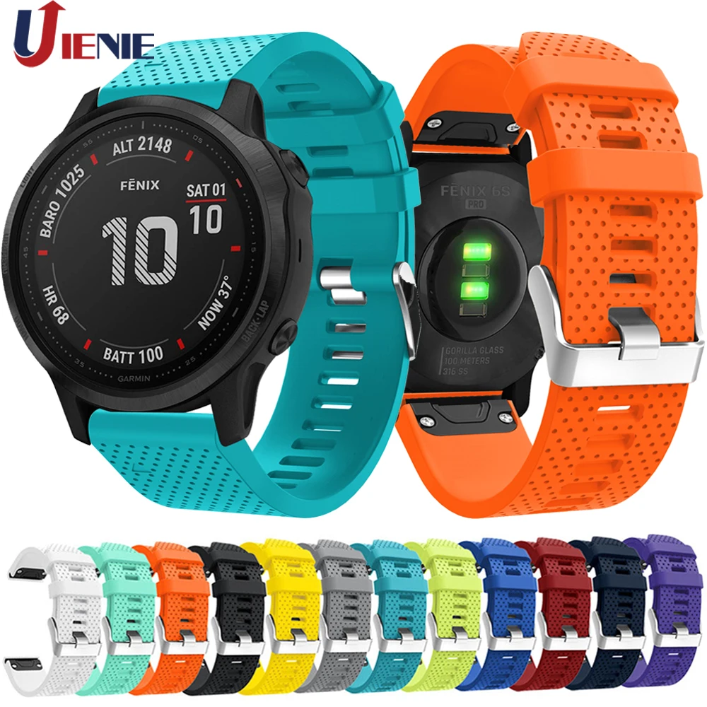 20 мм силиконовый ремешок для часов для Garmin Fenix 6s 5s 5sPlus Смарт-часы браслет красочный спортивный сменный Браслет Correa