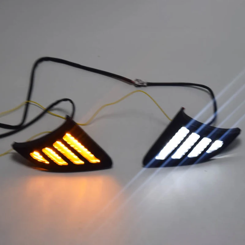 Led Daytime Running Lights DRL with Yellow Turn Signal Lamp Fog Lamp for Suzuki Ciaz