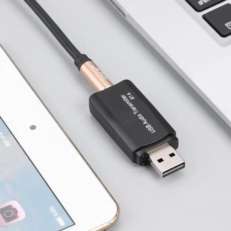BT-6 USB аудио передатчик приемник 3,5 мм AUX Стерео Bluetooth 5,0 адаптер