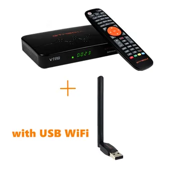 

GTMEDIA V7 pro DVB-S2 satellite tv receiver USB WIFI tv box 1 year Europe cccam 7 line free Spain France Portugal Brazil Chile