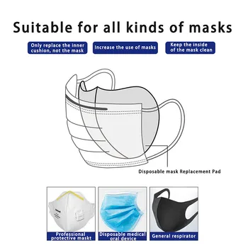 

50pcs Disposable Face Cover Replacement Filtering Pad Skin-friendly Cover Gasket Isolation Filter Respiring Mat Masque Маска