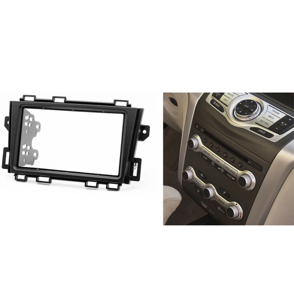 Двойной 2 Din радио фасции Для Nissan Murano 2008+ Радио DVD стерео панель тире Установка отделка фасции Комплект лица объемная рамка