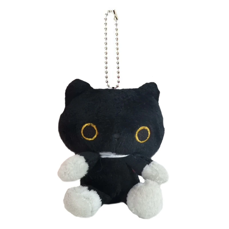 Kawaii かわいいかわいい黒の猫のぬいぐるみ ミニキーホルダー ぬいぐるみ 子供のおもちゃ 8cm ぬいぐるみキーホルダー Aliexpress