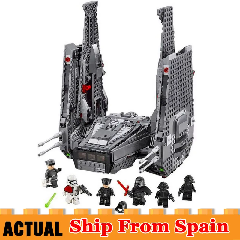 

05006 1053Pcs Star War Series Kylos Ren Command Shuttle Building Blocks kids Educational Toys Compatible with Legoed 75104