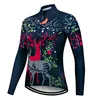 2022 New Design Women's Long Sleeve Cycling Jersey Colorful Mountain Bike Tops And Shirts Anti UV Bicycle Sportswear MTB Clothes 4