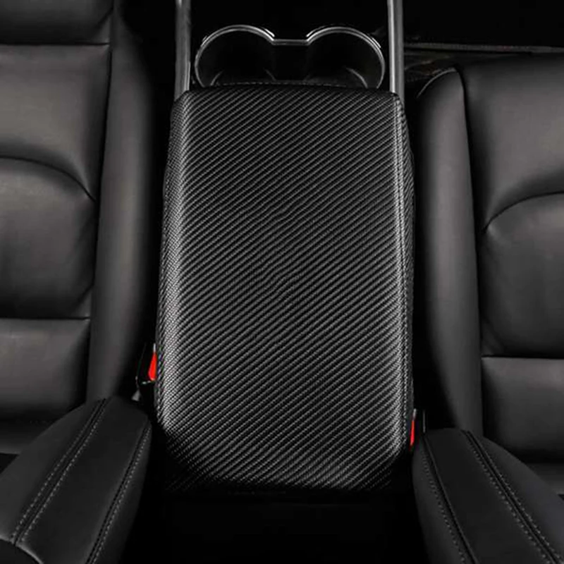 Автомобиль Центральной Консоли крышка подлокотник для Tesla модель 3 углеродного волокна