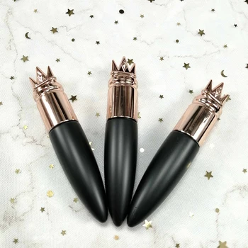 

5/10/50pcs Matte Black Mascara Tubes, DIY Golden Crown Cap Silicone Brush Cosmetic Container, Women Beauty Makeup Tools