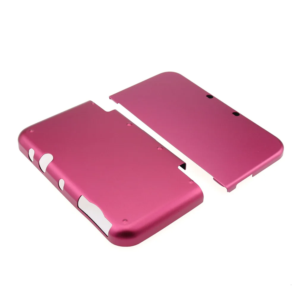 1set Rose Red Upper&Lower Protector Cover Plate All Aluminum Protective Case Housing Shell For Nintendo New 3DS LL / New 3DS XL