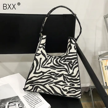 

[BXX] Leopard Pattern Design Shoulder Bags For Women 2020 Winter Fashion Classic Handbags and Purses Ladies Trend Bag HO798