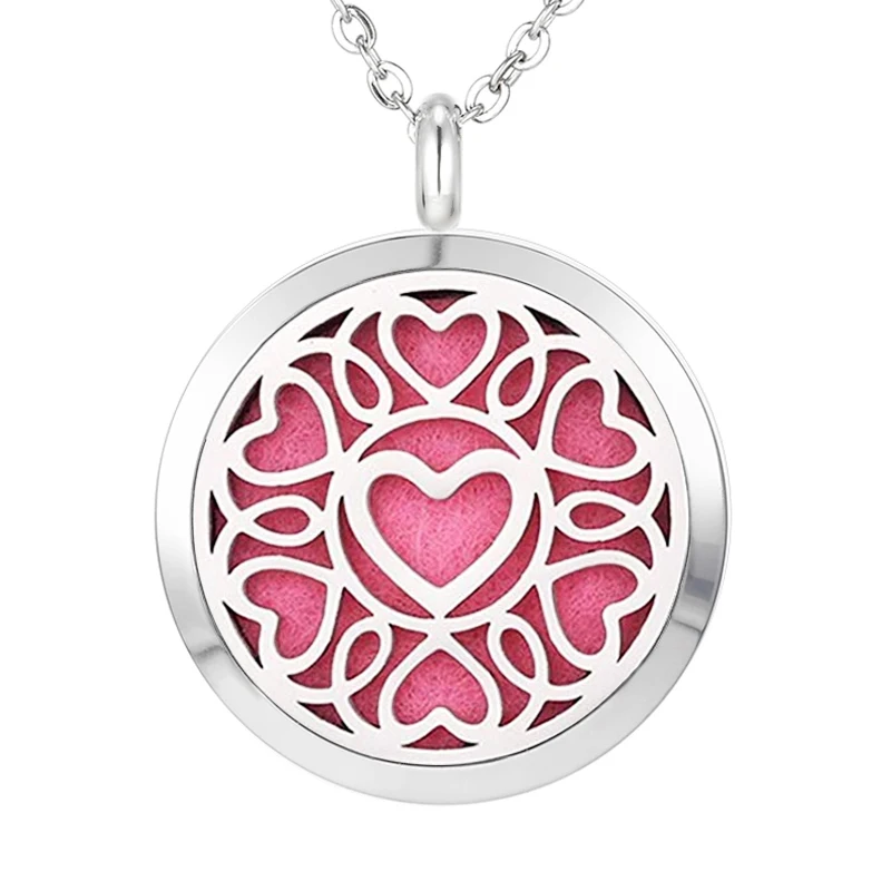 052 Essential Oil Diffuser Locket Pendant Necklace