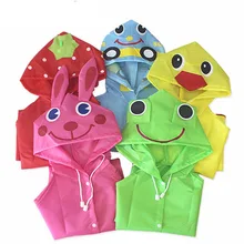 Cartoon Animal Style Waterproof Kids Poncho baby Rainwear/Rainsuit Raincoat Coat Student Shipping Rain For Drop Children