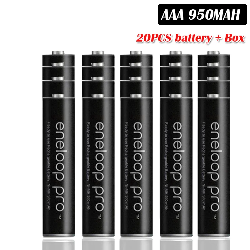 20pcs Panasonic Pro 950mAh AAA батарея для игрушка-фонарик для камеры с предзарядкой высокой емкости аккумуляторные батареи - Цвет: 20pcs