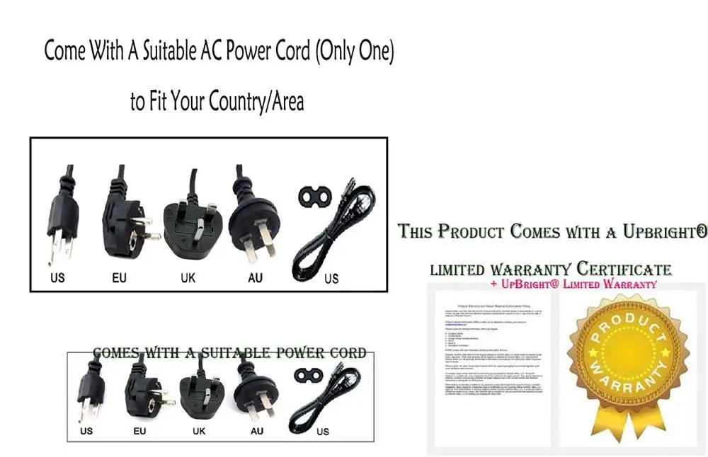 UpBright AC DC адаптер для Taiytech TYT3000200M2 TYT3000200 M2 P/N: 323670 Taiy tech импульсный источник питания