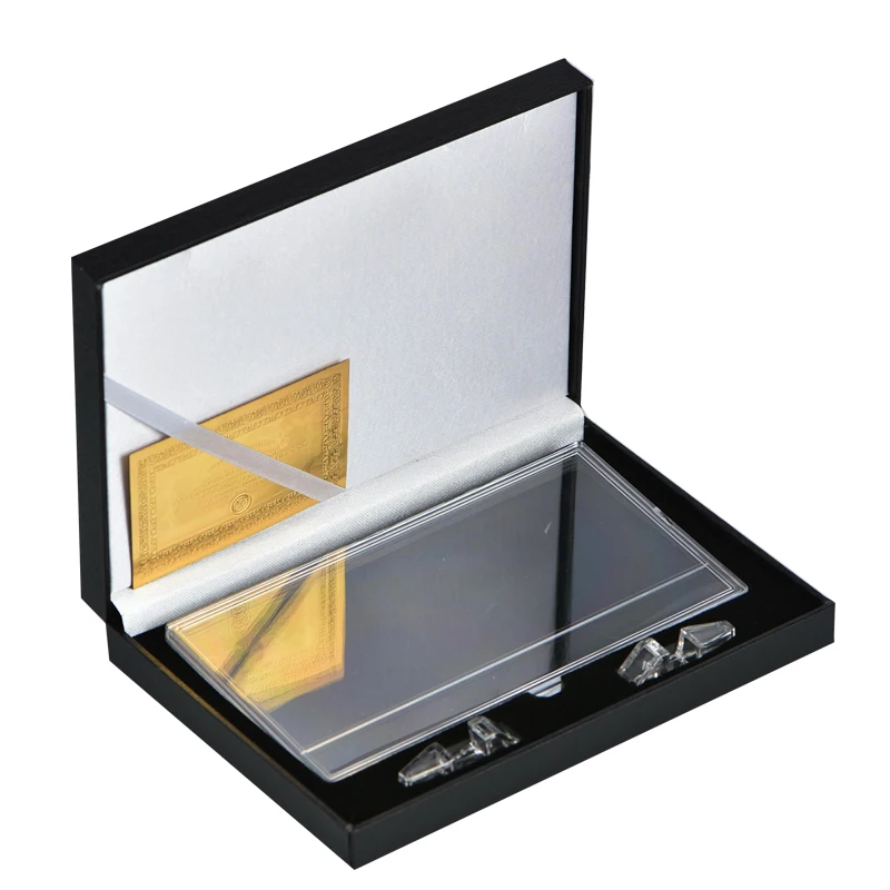 Quality Plastic Banknote Album Money and Paper Gift Box for Fake 24K Gold Banknotes Counter Banknotes Paper Money Collecting