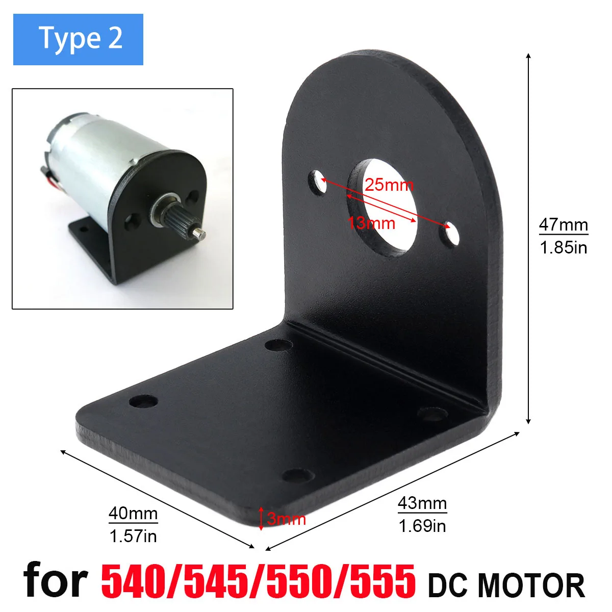 Motor Mounting Bracket For 370 380 385 390 395 555 550 545 540 750 755 775 795 NEMA17 NEMA23 JGY370 Worm DC Motor Holder Stand