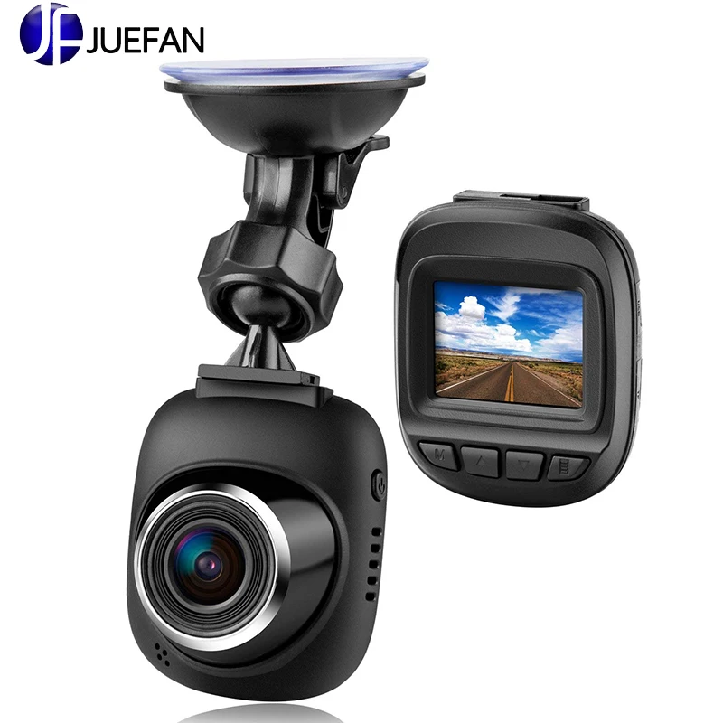 JUEFAN Dash Cam Mini lcd Автомобильный видеорегистратор камера рекордер с FHD 1080 P, ночное видение, циклическая запись для автомобилей