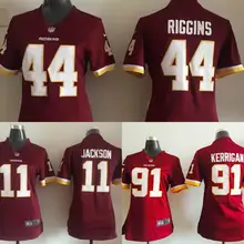 Сшитые женские футболки с вышитыми логотипами, Размеры s-XXL, 44, John Riggins, 11 DeSean Jackson 91, Ryan Kerrigan