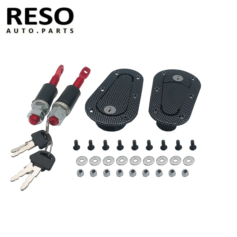 RESO Universal Racing Car Hood Pin Engine Latch Lock Kit