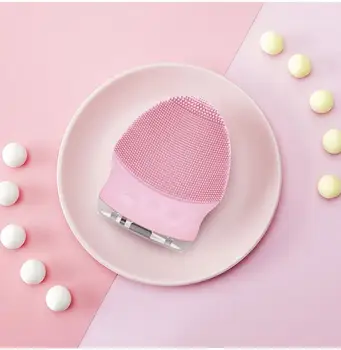 

Soft Deep Face Pore Cleanser Brush Mini Electric Massage Brush Washing Machine Waterproof Silicone Cleansing Tools Wholesale