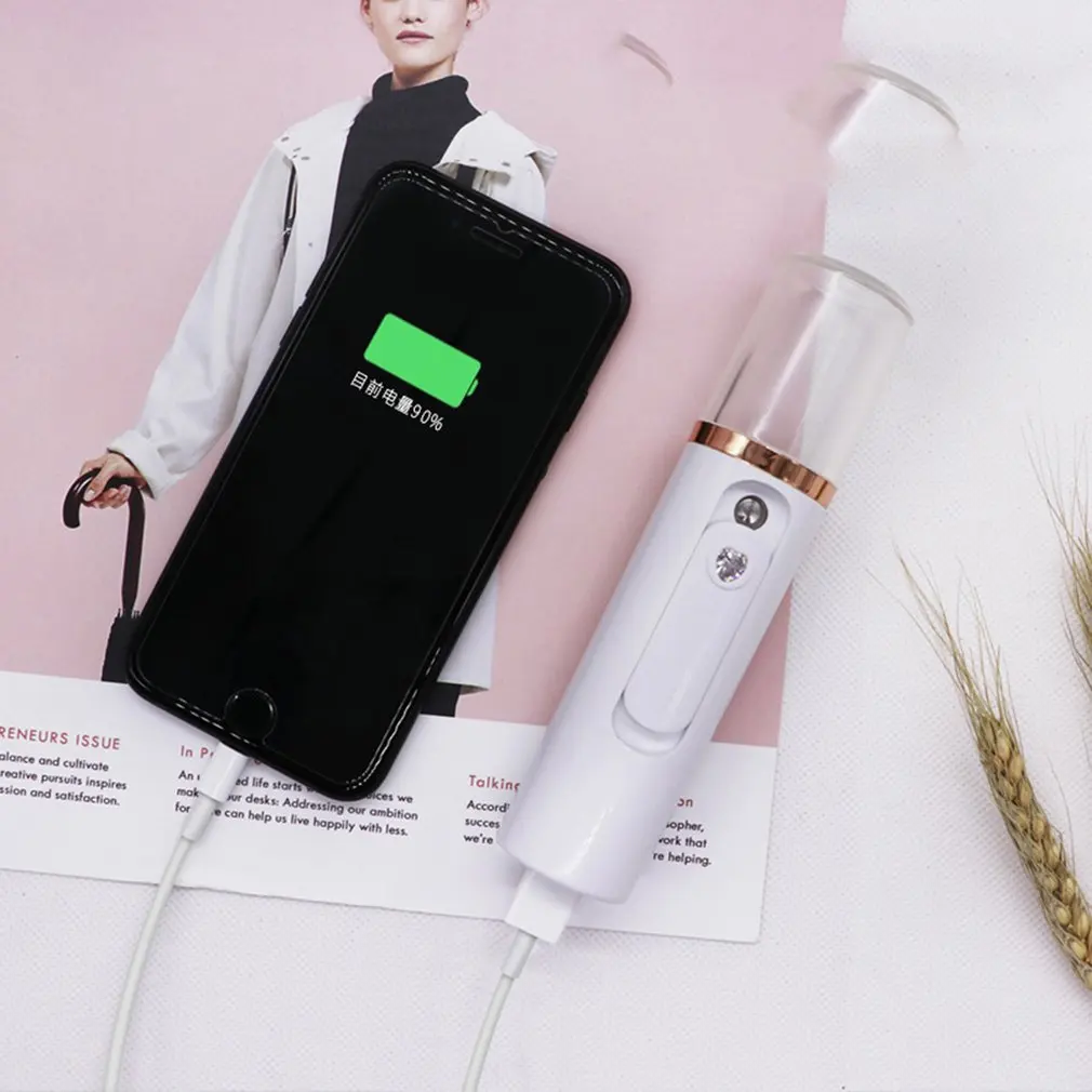 Mini Female Portable Beauty Apparatus Nano Humidifier Charging Mini Steamed Face Humidifier Portable Size 3