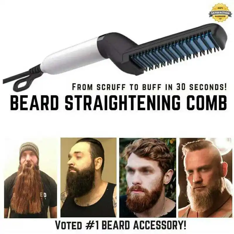 

Electric Beard Straightener Comb Hair Curler straighte