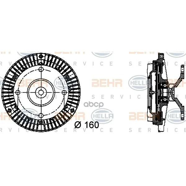 Вискомуфта Вентилятора Без Крыльчатки Mb Vario 96- HELLA арт. 8MV376732-051