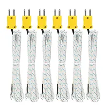 

6Pcs 3M K Type Mini-Connector Thermocouple Temperature Probe Sensor Measure Range -50~700°C,Compatible with TM902C/ TES1310