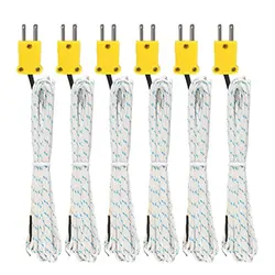 Mini connecteur 3M Type K, sonde de température, plage de mesure du capteur 50 ~ 700 °C,Compatible avec TM902C/ TES1310 6 pièces 