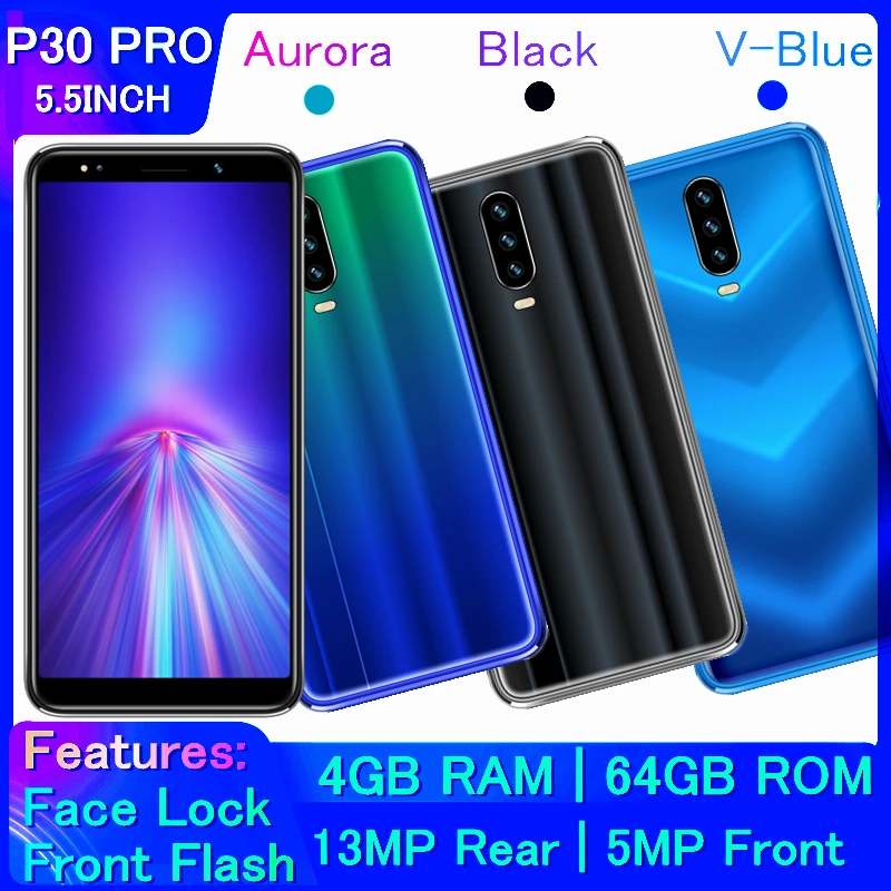 Оригинальные смартфоны P30 PRO, 4 Гб ОЗУ, 64 Гб ПЗУ, Android, распознавание лица, разблокированный мобильный телефон 13 МП, мобильные телефоны P35, мини-телефоны