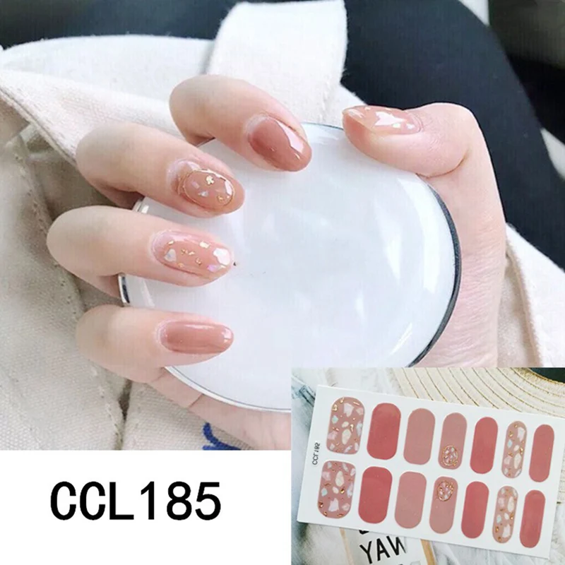 ccl185 Стикер для ногтей водонепроницаемый длительный 3D полный патчи для ногтей, маникюр поставки MH88 - Цвет: ccl185
