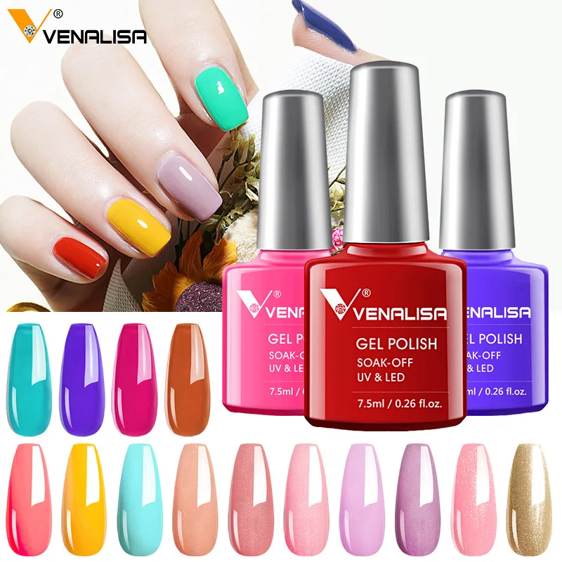 Nail Gel Polish Luxury Color Venalisa Soak Off UV LED Long Lasting Varnish