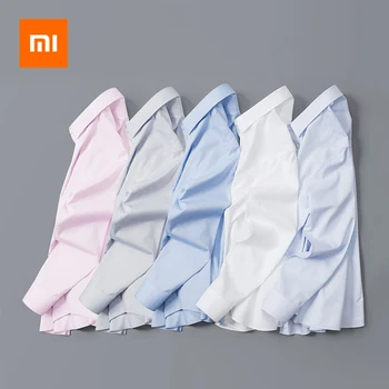 

Xiaomi 90 Fun Men Shirt Long Sleeve Soft 100% Cotton Slim Fit Casual Fashion Businessman Anti-wrinkle Free Ironing Shirt Clothes