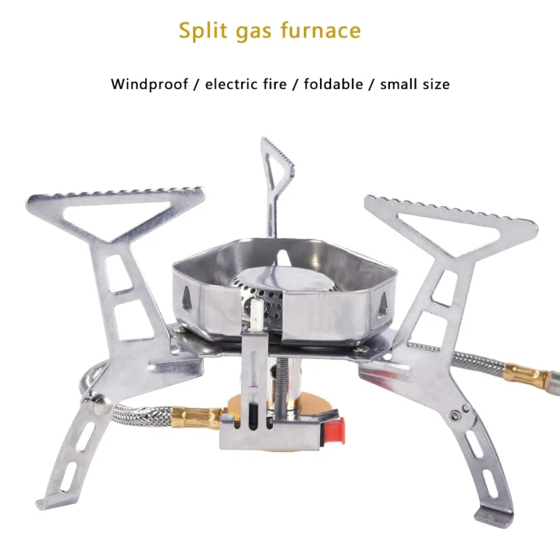 Windproof Outdoor Burner Camping Stove Kitchen Cylinder Propane Grill