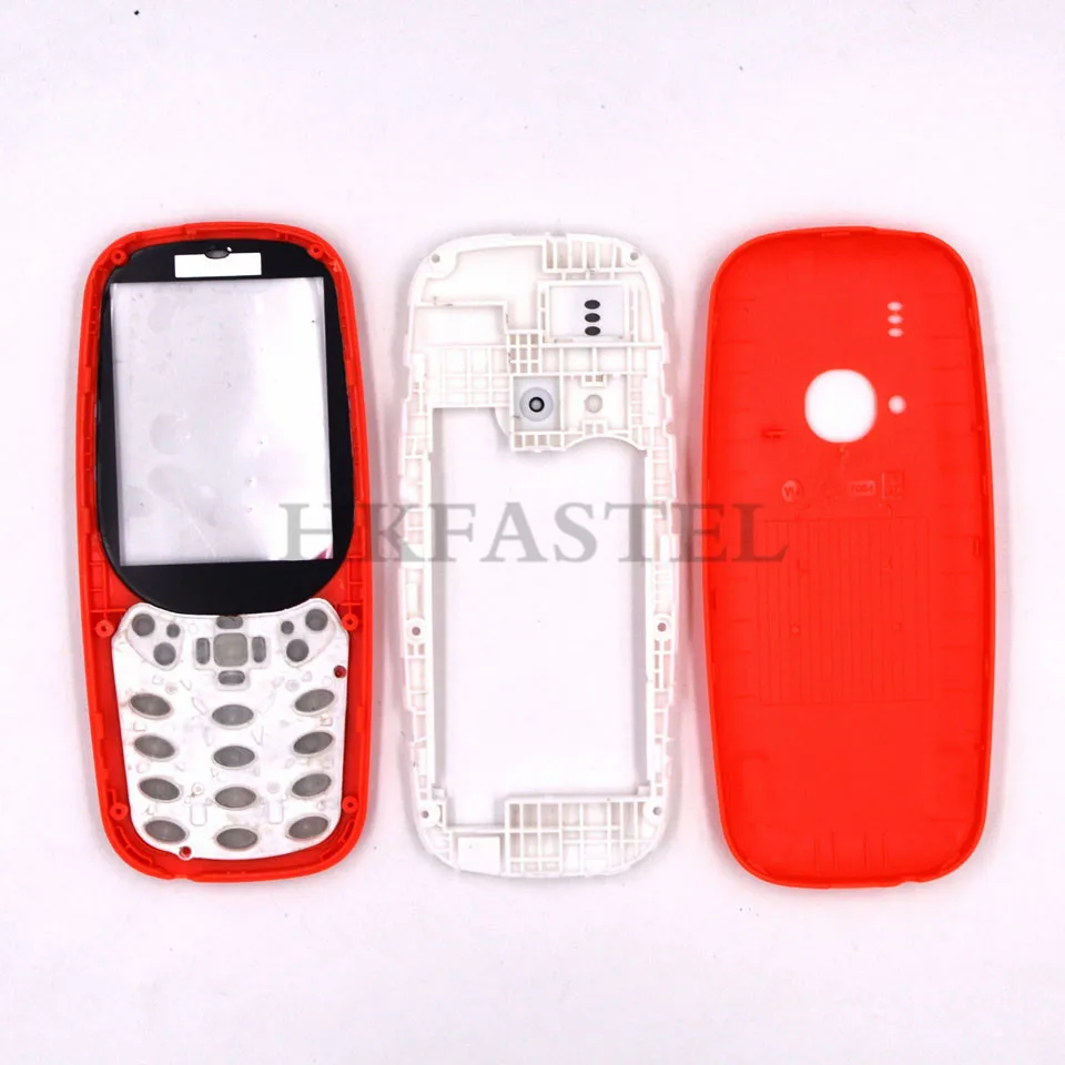 HKFASTEL высококачественный корпус клавиатуры для Nokia 3310 двойная sim-карта полный мобильный телефон чехол с клавиатурой