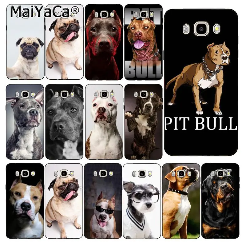

MaiYaCa Pit Bull Dog Pitbull Puppy Animal Coque Phone Case For Samsung Galaxy J7 J6 J8 J4 J4Plus J7 DUO J7NEO J2 J5 Prime