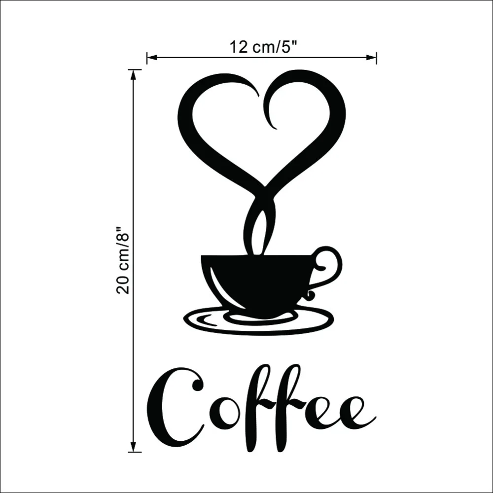 Coffee shop Restaurant wall decor decals home decorations 361 kitchen removable vinyl wall art diy decorative sticker