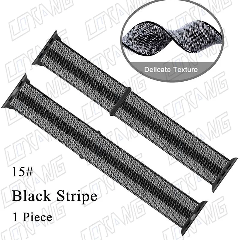 Браслет для IWO 8 IWO 9 IWO 8 Plus - Цвет: 15 Black Stripe