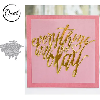 

QWELL Word Metal Cutting Dies for Scrapbooking and Card Making Paper Craft 2019 New Embossing die cuts