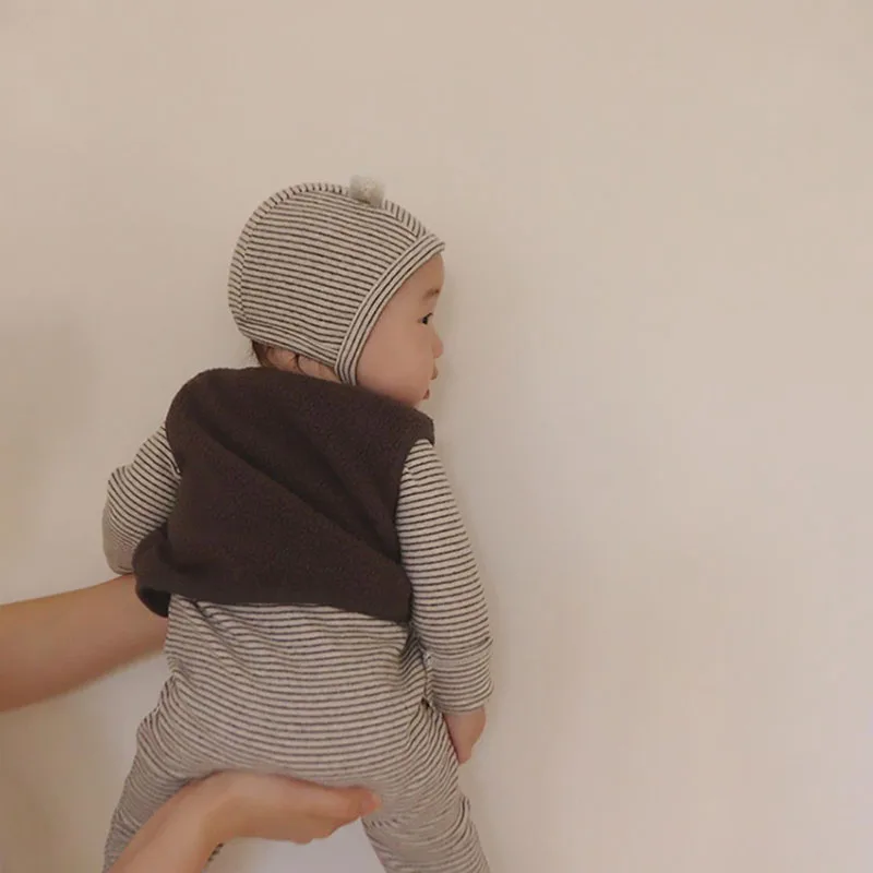 Autumn Baby Footie Striped Jumpsuit Toddler Clothes