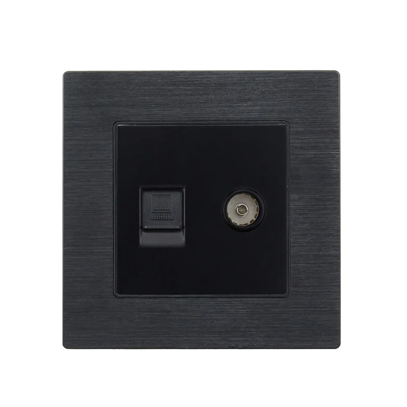 Rj45 With TV Atlectric настенный Выход Интернет с ТВ розетка RJ45 сетевой ТВ антенна настенная розетка коаксиальный розетка розетки,socket - Тип: Rj45 With TV