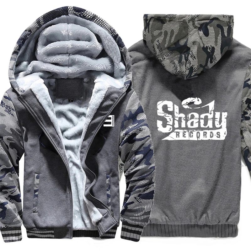 Shady Records толстовки зимняя камуфляжная куртка с рукавами мужские флисовые толстовки Eminem - Цвет: As picture