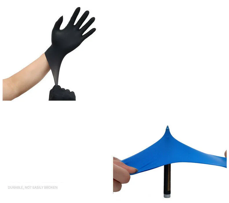 Черные одноразовые стерильные перчатки удобная Резина M L XL|Мужские перчатки| |