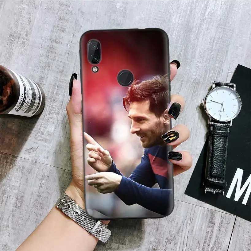 Месси черная крышка чехол для телефона для Xiaomi Redmi Note фотоаппаратов моментальной печати 8 7 7S 7A 6 S2 GO K20 Pro 6A mi 6X 5X A1 CC 9 8 Coque