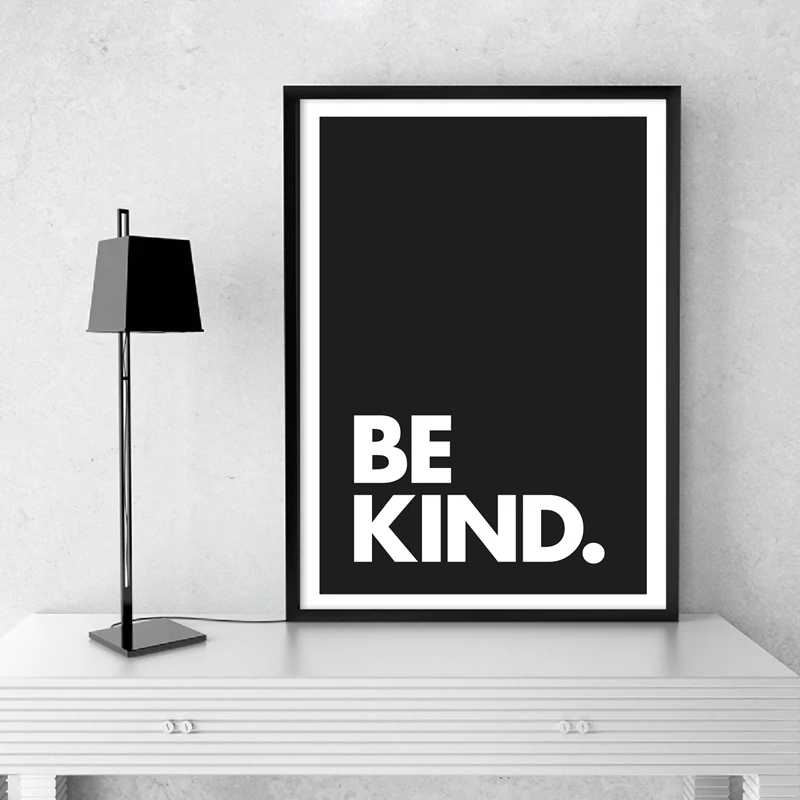 Be-Kind-Print-Kids-Nursery-Decor-Positive-Quote-Minimalist-Typography-Poster-Wall-Art-Canvas-Painting-Kids
