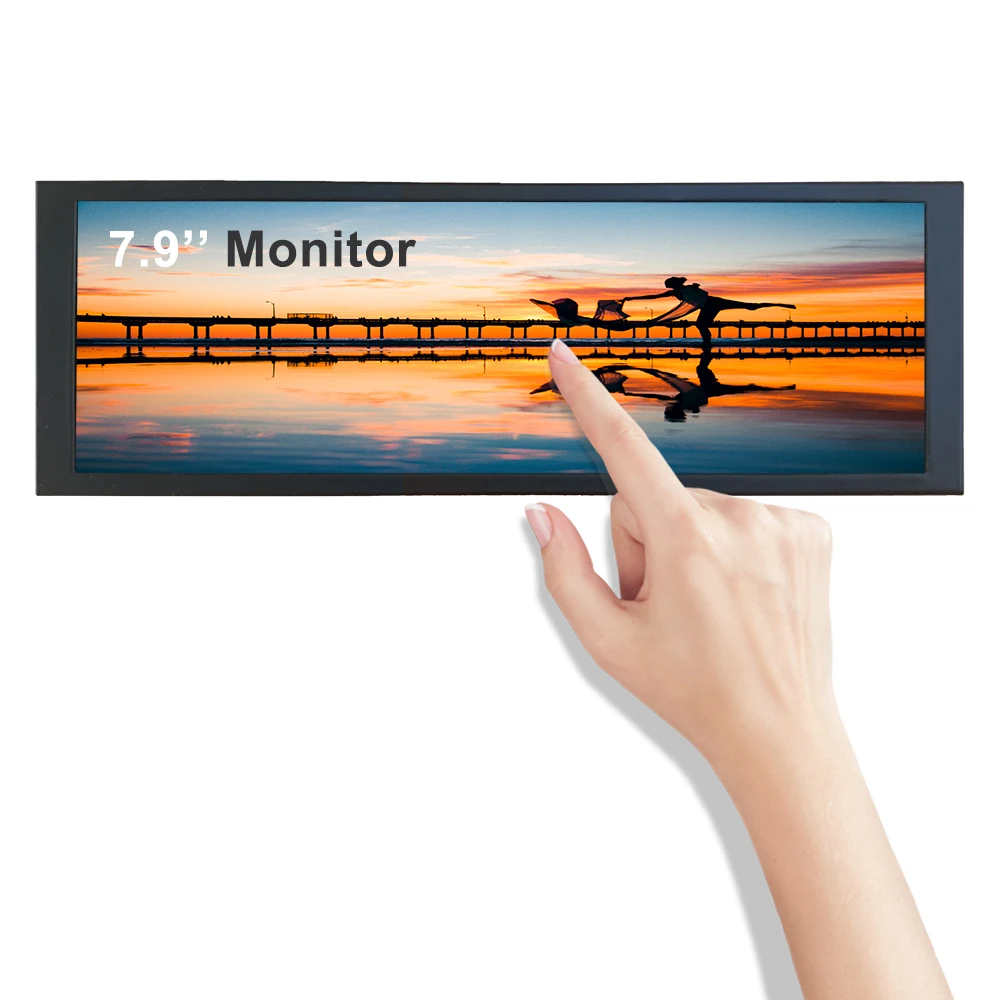 Мониторы с сенсорным экраном 7 84 дюйма ЖК TFT 400x128 0 IPS Bar ЖК-Дисплей HDMI тонкий второй