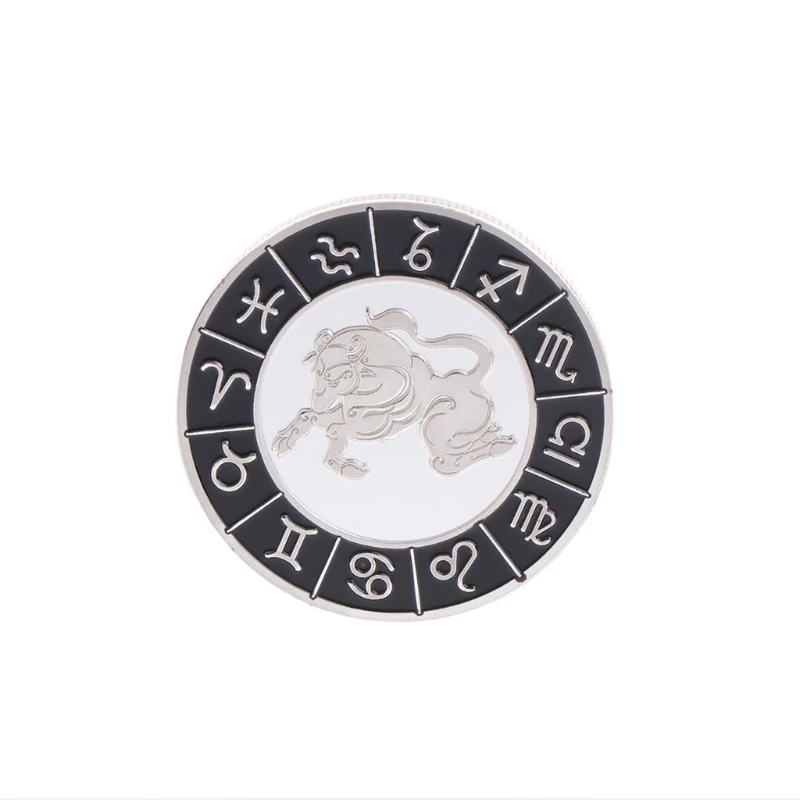 Памятная монета покрытая серебром Созвездие тельца сувенир искусство коллекция Y4UB