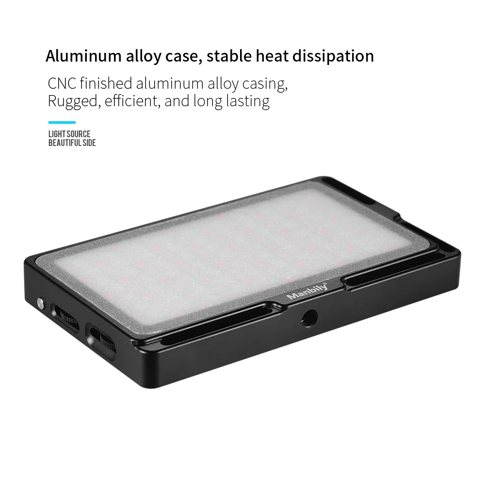 Manbily RGB LED Video Light Panel Mini Pocket Camera Fill Light for YouTube DSLR Camera Camcorder Portrait Photo Video Lighting