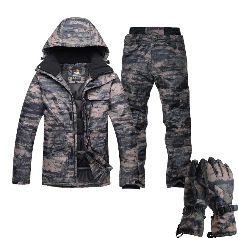 

Размера плюс мужской зимний костюм зимние костюмы специальная одежда для сноуборда ветрозащитный водонепроницаемый лыжный комплект куртки и брюки